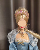 Handmade 1:6 Scale Royal Style Doll Jewelry Set – Miniature Crown, Necklace & Earrings