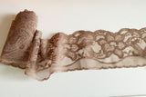 3.6 Meters Beige Brown floral embroidered lace trim