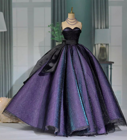Handmade Miniature Gradient Purple Couture Doll Dress with Necklace Petticoat Belt Available in 1/6 1/4 1/3