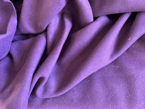 Soft Wool Fabric Remnant – Deep Purple – 108cm x 146cm (Cut Out 49cm x 76cm)