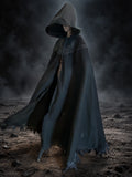 Gothic Doll Black Hooded Cloak Miniature Dark Fantasy Wired Cape 1/6 1/4 1/3 Scale