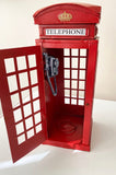 Craftuneed 1:6 Scale miniature dollhouse red telebooth doll telephone box props height 31.5cm Handmade