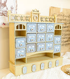DIY Dollhouse Miniature Furniture Kit – 1/6 & 1/12 Scale Apothecary Cabinet Unfinished Wooden Kit (Not Assembled)