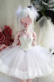 Handmade Miniature Doll Dress Outfit Corset Tulle Skirt Necklace 1/6 1/4 1/3 Custom Fit