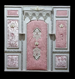 Handmade Miniature Background Board PVC Lace Wall Panel Dollhouse Backdrop 1/6 1/4 Scale