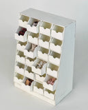 Handmade Dollhouse Wooden Shoe Cabinet Miniature Vintage Style Organizer Storage Drawer Unit
