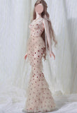 Handmade Champagne Mermaid Doll Dress With Necklace Custom For 1/6 1/4 1/3