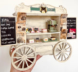 Miniature Coffee Shop Stand DIY Kit – 1:6 Scale Dollhouse Market Cart (Not Assembled)