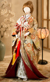 Handmade Doll Kimono Miniature Japanese Style Traditional Outfit with Obi 1/4 1/3 Scale