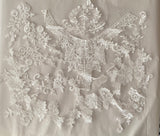 Craftuneed Job lot 12pcs ivory lace collar motif sew on floral tulle lace applique patch