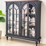 Craftuneed 1:6 Scale Miniature French Style Vintage Sideboard & Display Cabinet Dollhouse Storage Bookcase Doll Furniture Available in White