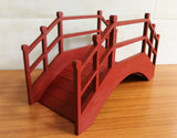 Handmade 1:6 Miniature Wooden Arch Bridge Traditional Japanese Style Dollhouse Bridge