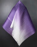 6Meters Purple Gradient Glossy Pleated Organza Fabric Crinkle Texture Material for Sewing