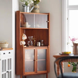 Craftuneed 1:6 Scale Miniature Wooden Corner Cabinet Handmade Dollhouse Storage Shelf Display Unit Furniture For Dolls
