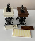 1:6 miniature dollhouse sewing machine & desk table set for barbie doll furniture props