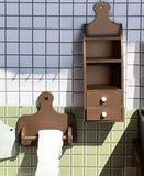 1:6 Scale1:6 Scale Dollhouse Bathroom Shelf Toilet Paper Holder Handmade Miniature Wood Furniture
