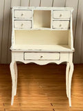 1:6 Scale Dollhouse Vintage Vanity Table with Chair Handmade Miniature Dressing Table