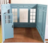 1:6 Scale Dollhouse Victorian Room Scene Kit - Flat Pack Miniature Diorama Scene