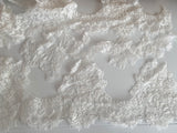 Craftuneed Bundle 4pcs ivory embroidered lace trims sew on floral lace applique tulle motif patch