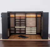 1:6 Scale Miniature Dollhouse Wardrobe Closet DIY Kit | Pre-Coloured Wood Panels Flat Pack Unassembled