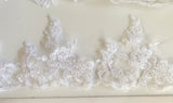 Bundle White Embroidered Lace Trim 7.7 Meters Sew On Floral Lace Trimming For Bridal Wedding Dress Veil DIY Craftuneed