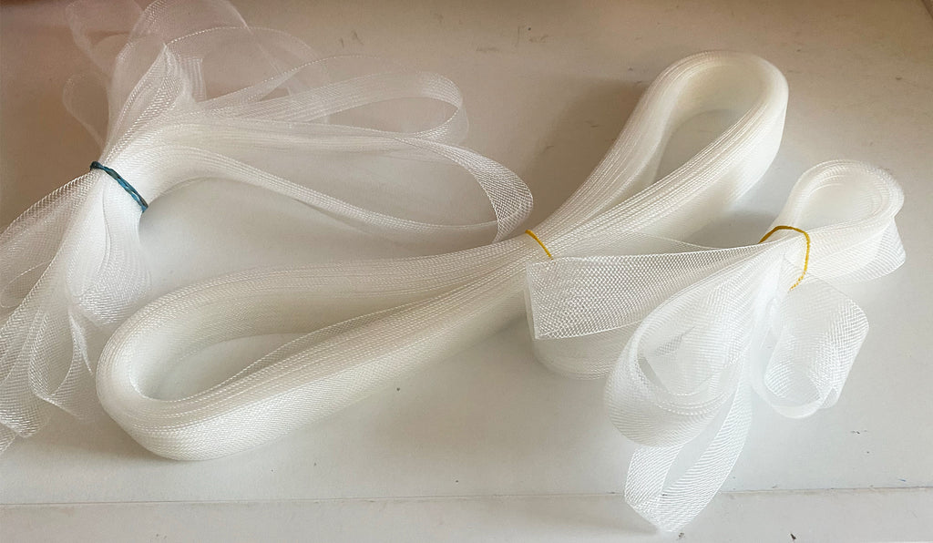 Ivory Horsehair Trim / Crinoline | 2.5cm Wide | Approx. 11 Metres | Job Lot (Not Continuous)