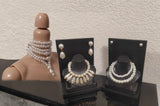 Set of 3 Faux Pearl Doll Jewellery 1:6 Scale Handmade Miniature Necklaces Earrings Bundle