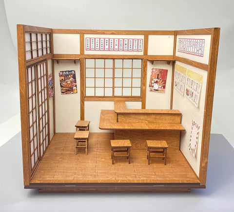 1:12 Scale Japanese Miniature Restaurant Room Kit – DIY Izakaya Dollhouse Flat Pack (Unassembled)