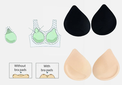 3 Pairs Cotton Bra Cups: Sew-In Push Up Inserts for Bras, Swimsuits, Sewing DIY