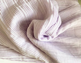 Craftuneed Bundle 2.5 Meters Light Lilac Pleated Chiffon Fabric Soft Lightweight for Sewing DIY