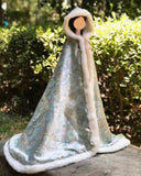 Handmade Doll Hooded Cape Miniature Satin Faux Fur Cloak 1/6 1/4 1/3 Custom Fit