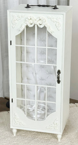 Handmade 1:6 Scale Doll Display Cabinet Miniature Wardrobe Storage Case Wooden Showcase