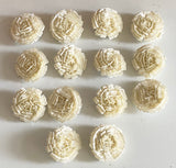 Ivory Rose Buttons Bundle Decorative Sequins & Beads Embellishments (14pcs)