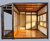 1:6 Scale Japanese Room Miniature Kit - Unpainted Unfurnished Flat Pack Wooden Dollhouse Scene Craft Supply