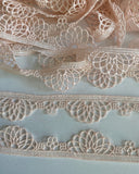 Craftuneed Bundle 9.2 Meters Pink Floral Lace Trim Sew on Embroidered cotton lace trimming