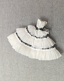 Handmade 1:6 Scale Doll Dress Miniature Tiered Tulle Gown For Fashion Dolls
