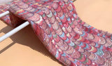 Craftuneed 3 Yards Luxury Pink Pastel Sequin Embroidered Lace Fabric High-End Heavy Sequins Mesh Fabric for Dressmaking &amp; DIY Projects