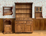 Handmade 1:6 scale Dollhouse Kitchen Cabinet Set of 4 Vintage Wooden Miniature Furniture Storage