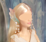 1:6 Scale Mermaid Style Earrings Miniature Faux Pearl Dangle Jewellery Handmade