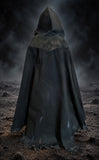 Gothic Doll Black Hooded Cloak Miniature Dark Fantasy Wired Cape 1/6 1/4 1/3 Scale