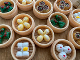 Miniature Dim Sum Bundle 18pcs Set – Cute Asian Food Miniatures / Dollhouse Accessories