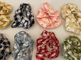 Craftuneed Job lot 8ps fabric floral hair scrunchies Scrunchy Bobbles elastic hair bands