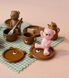 1:12 Scale Set of 4ps Miniature Poseable Teddy Bears Dollhouse Moveable Joint