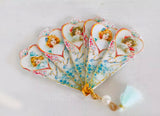 1:6 Miniature Doll Hand Fan European Vintage Style – 1/6 1/8 1/12 Scale Dollhouse Accessory