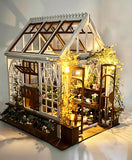 Miniature Greenhouse DIY Kit – 1/6, 1/12, 1/24 Scale Dollhouse Furniture Craft Kit Unfinished