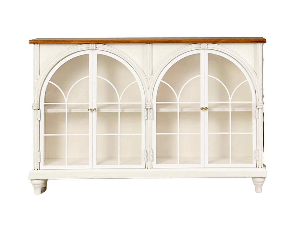 Craftuneed 1:12 Scale Miniature French Style Vintage Sideboard Display Cabinet Dollhouse Storage Bookcase Doll Furniture Available in Black