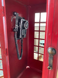 Craftuneed 1:6 Scale miniature dollhouse red telebooth doll telephone box props height 31.5cm Handmade