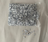 Craftuneed 2800pcs floral silver base acrylic beads sew on clear crystal style beads