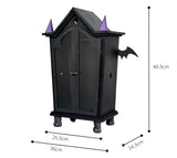 1:6 scale Dollhouse Gothic Wardrobe Handmade Miniature Wooden Cabinet Closet