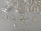 Craftuneed Bundle 1000+ pcs silver gold platinum plated circle earring hooks earring wire jewellery findings for craft making